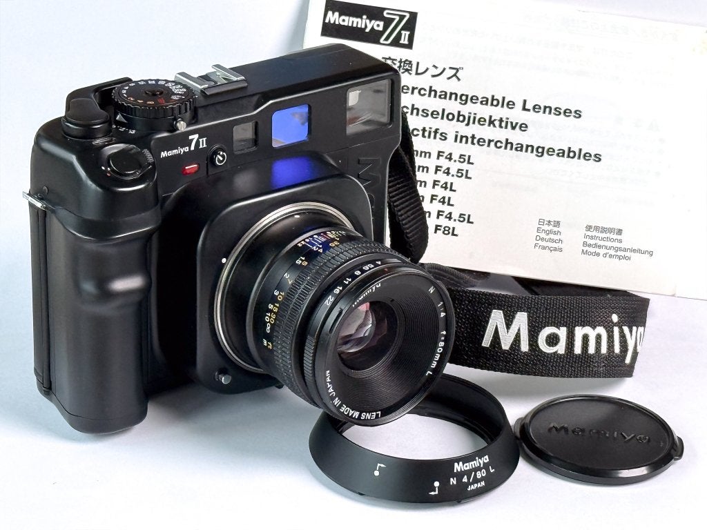 Mamiya 7 II + 80mm f/4 L, Audio, Tv en Foto, Fotocamera's Analoog, Ophalen of Verzenden, Zo goed als nieuw, Overige Merken