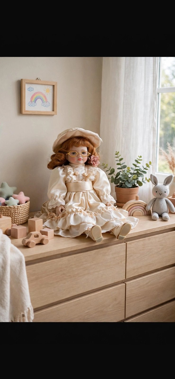 À vendre poupée en porcelaine ; Antiquités, Verzamelen, Ophalen, Zo goed als nieuw, Pop