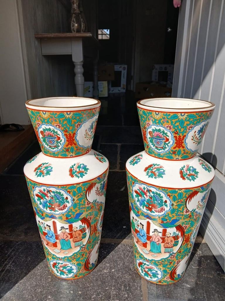 Set van 2 Chinezen vazen, Antiek en Kunst, Ophalen