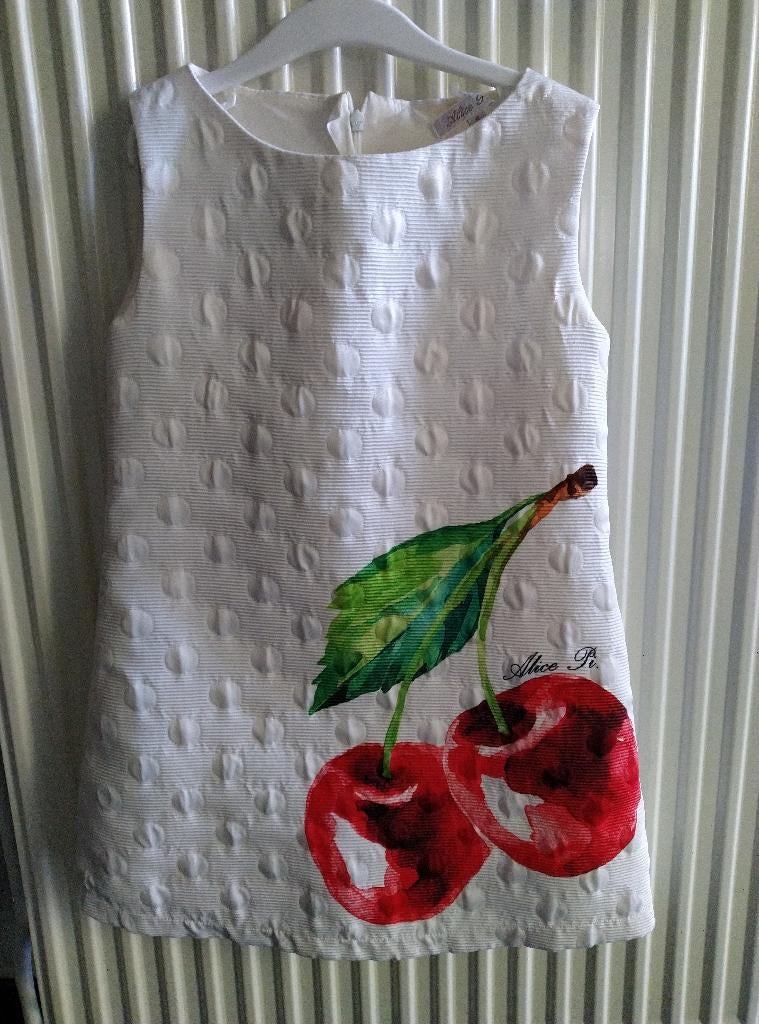 Kersenkleedje met bijhorend vestje, Ophalen, Zo goed als nieuw, Meisje, Setje