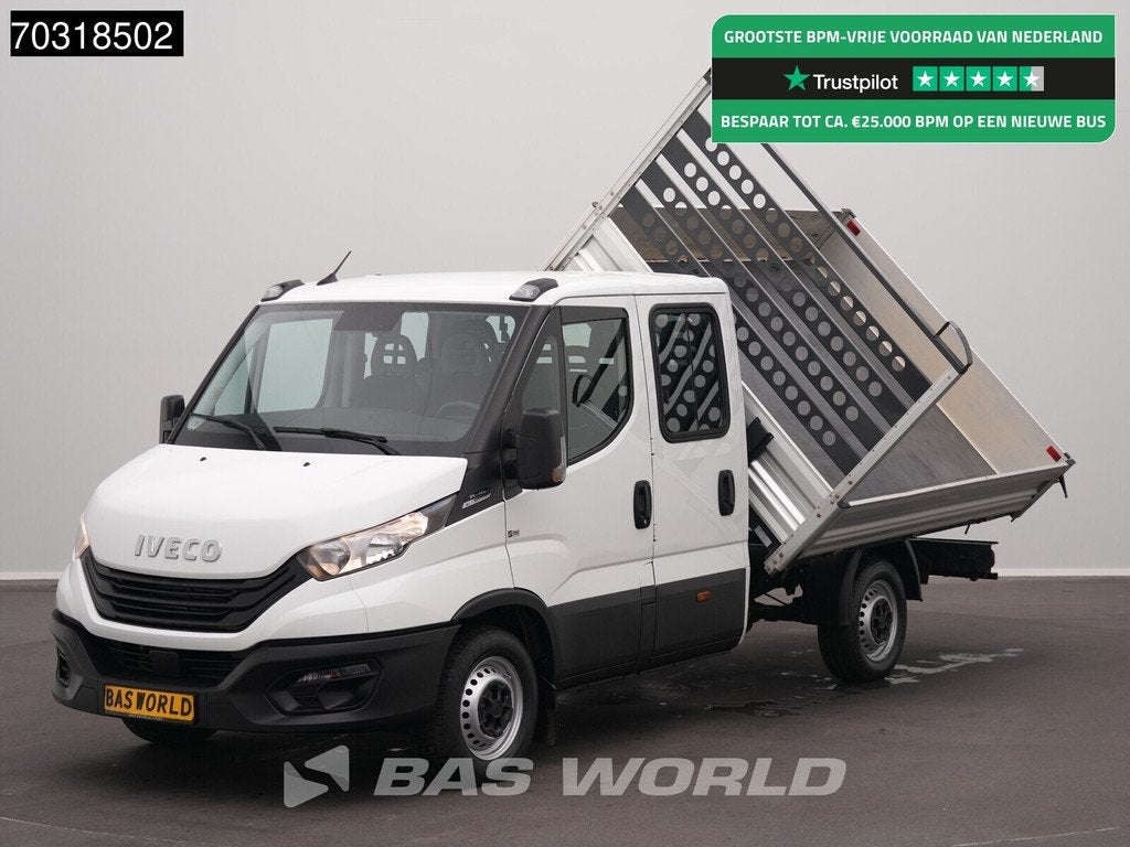 Iveco Daily 35S16 Automaat Driezijdige Kipper Dubbel Cabine, Auto's, Bestelwagens en Lichte vracht, Automaat, Stof, Gebruikt, Euro 6