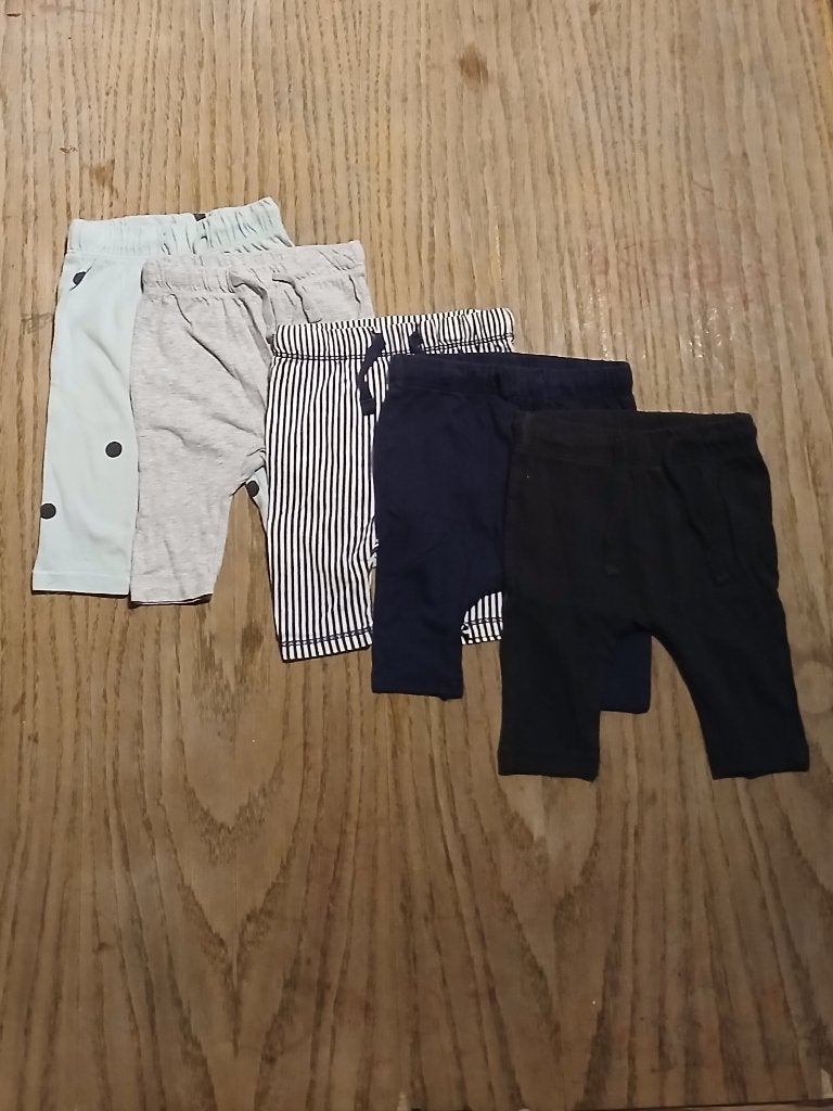 H&M Set van 5 Katoenen Babybroekjes (Maat 56), Gebruikt, Broekje, Jongetje of Meisje, H&M