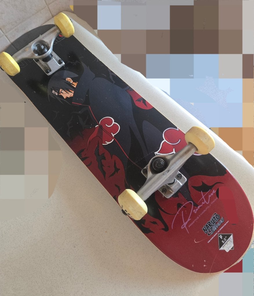 NARUTO Primitive skateboard, Sport en Fitness, Ophalen, Gebruikt, Skateboard