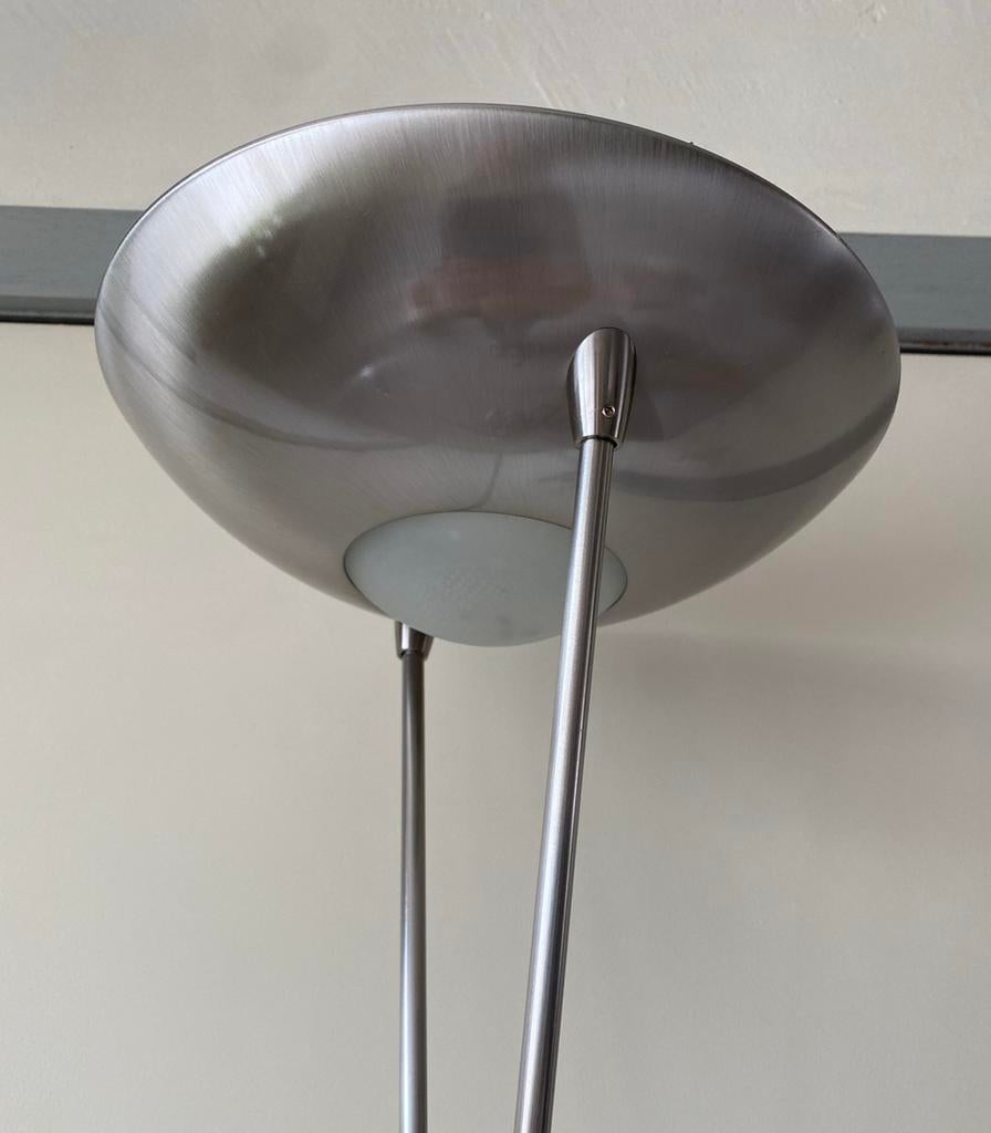Staande lamp met leeslamp dimbaar, Huis en Inrichting, Ophalen, Metaal, 150 tot 200 cm, Gestileerd