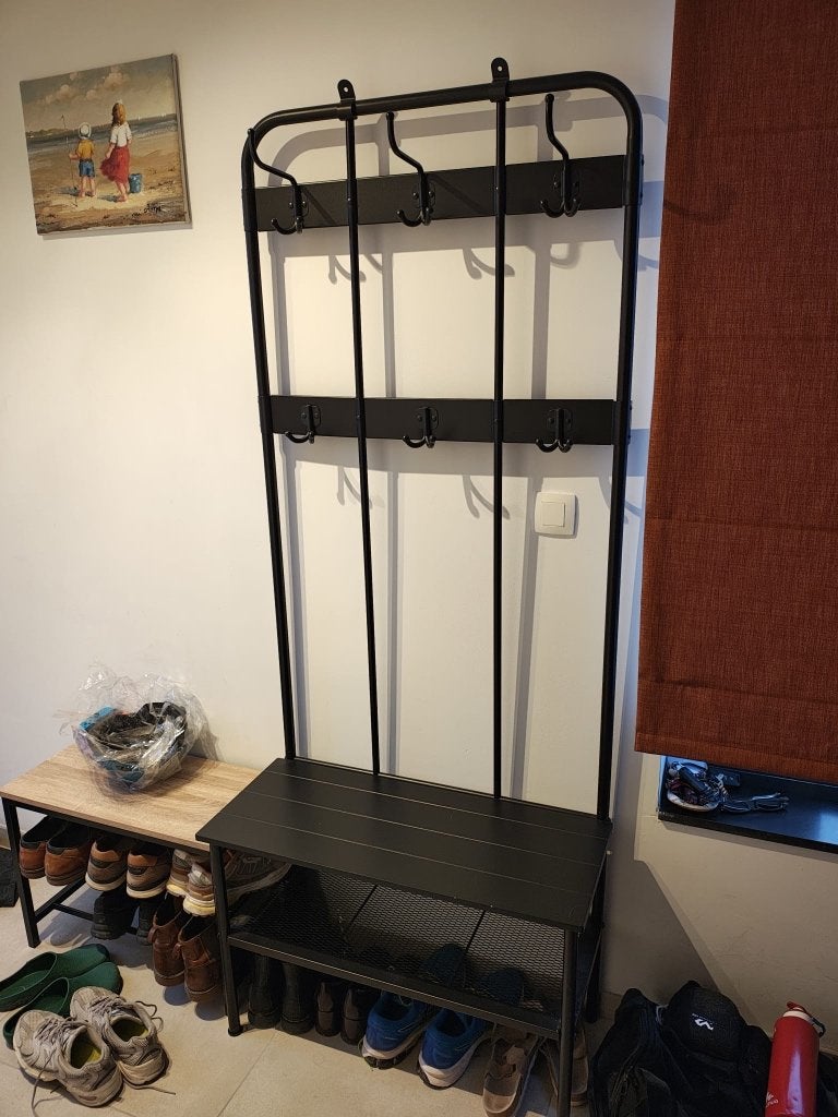 Zwarte IKEA kledingrek, Huis en Inrichting, Woonaccessoires | Kapstokken, Nieuw, Metaal, 150 tot 200 cm, Ophalen