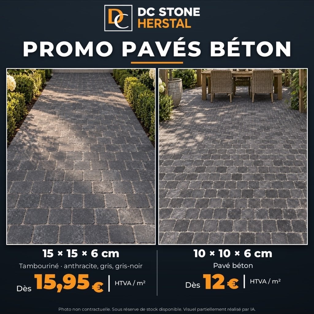 Pavés béton (3 teintes au choix) PROMO, Enlèvement, Neuf, Béton