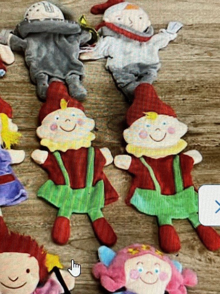 Gezocht : 2 van deze kabouter-handpopjes van Hema, Kinderen en Baby's, Speelgoed | Poppen, Ophalen of Verzenden, Gebruikt, Overige typen