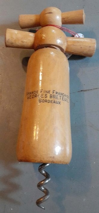 tire bouchon vintage en bois publicitaire grande fine, Ophalen of Verzenden, Gebruikt