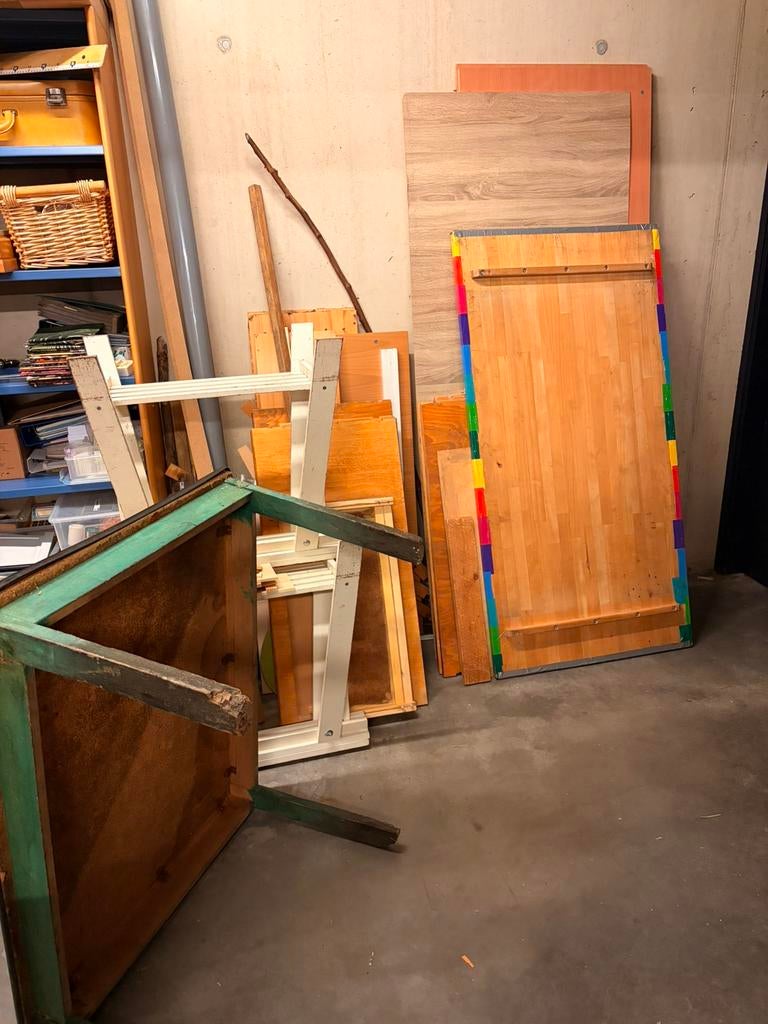 Diverse stukken hout te geef, Ophalen, Gebruikt