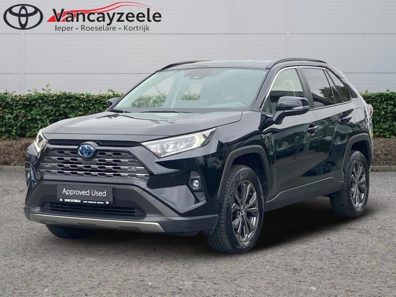 Toyota RAV-4 Dynamic Plus+cam+nav+sens V+A, Auto's, Toyota, 161 kW, Zwart, 5 deurs, Hybride Elektrisch/Benzine