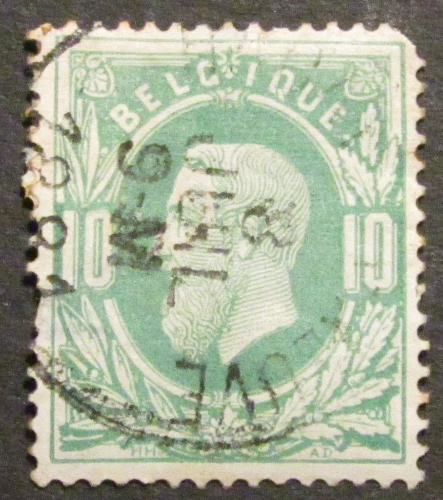 10 centimes estampillé par Léopold II à partir de 1873, Enlèvement ou Envoi, Affranchi, Timbre-poste, Maison royale