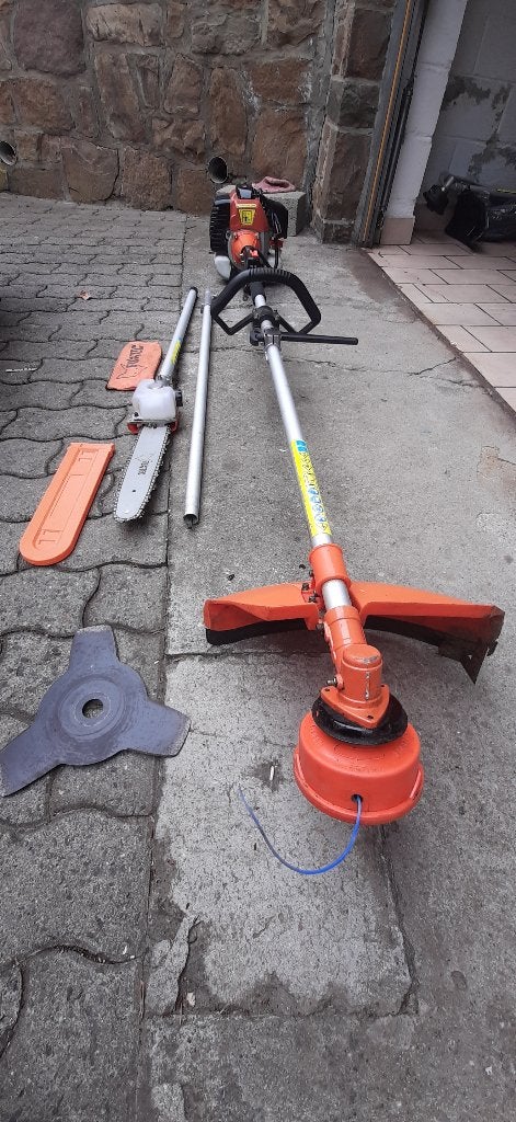 Débroussailleuse à fil et lame + élagueuse FUXTEC, 30 à 50 cm, Enlèvement, Utilisé, Fuxtec