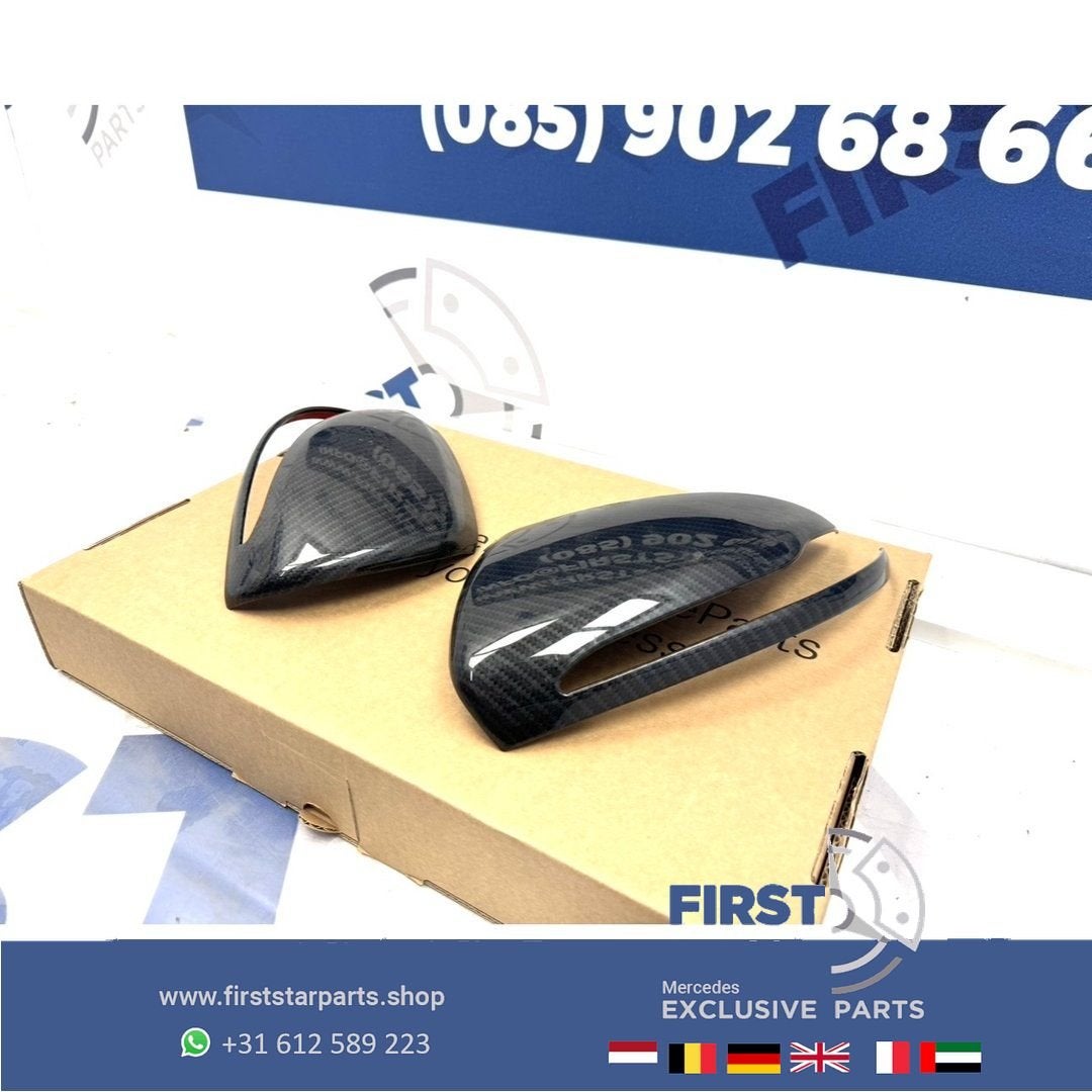 CARBON AMG SPIEGELKAP SET LINKS + RECHT Mercedes A45 CLA45 G, Auto-onderdelen, Gebruikt, -, -, Ophalen of Verzenden
