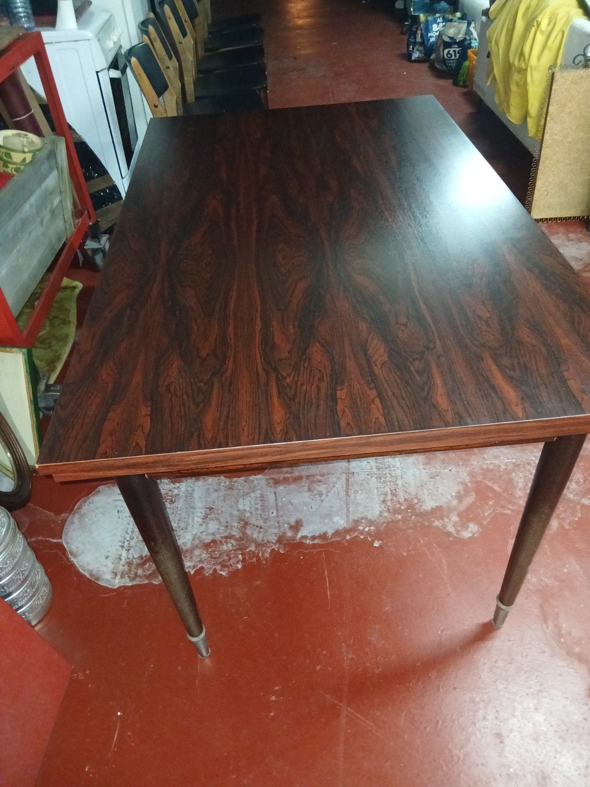 Table en palissandre avec 6 chaises annee 60-70 avec, Enlèvement