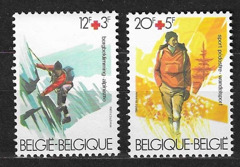 Belgique OPC 2082-83 Croix-Rouge Sport **, Neuf, Enlèvement ou Envoi, Non oblitéré, Croix-Rouge