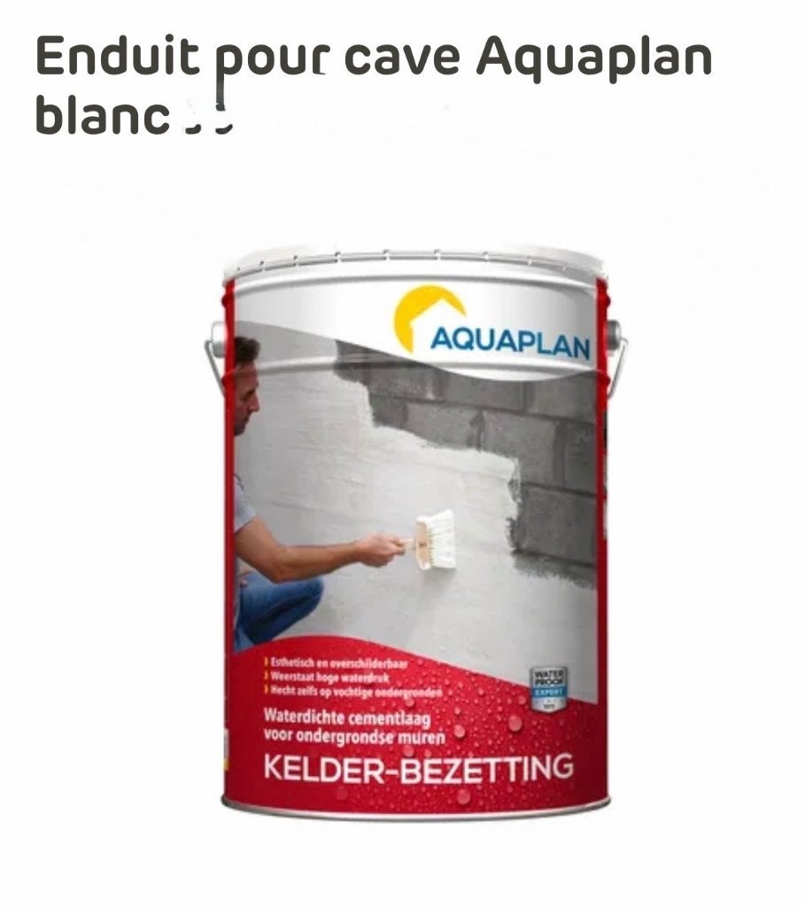 Enduit pour cave AQUAPLAN blanc, Bricolage & Construction, Isolation & Étanchéité, Enlèvement, Utilisé, Autres matériaux, Isolation des murs