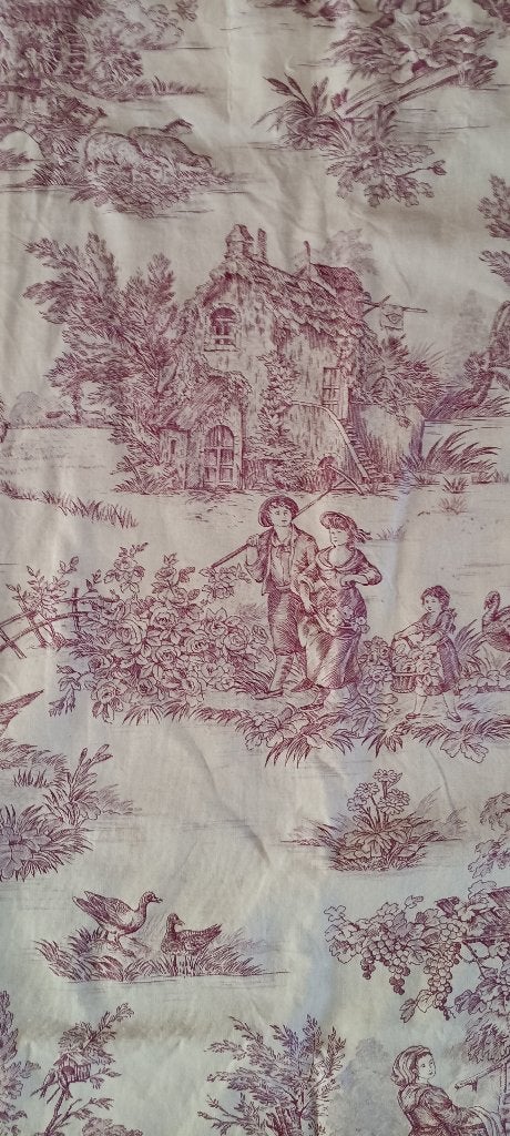 Toile de jouy stof, Ophalen, Gebruikt, Overige merken, Rood