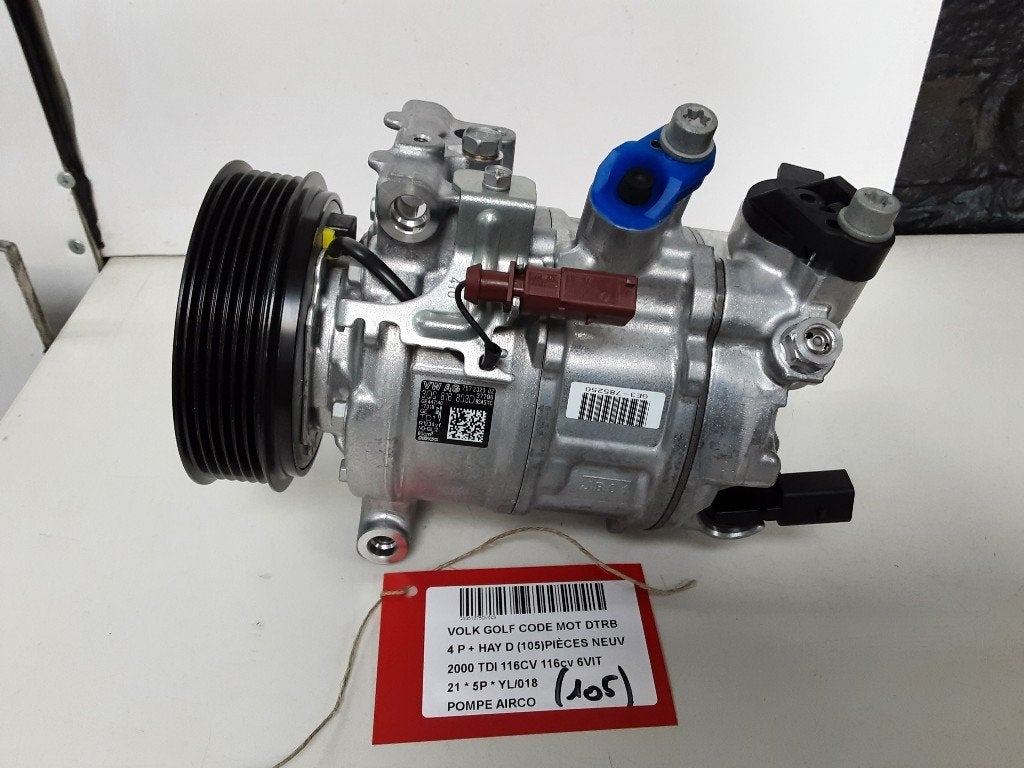 COMPRESSEUR CLIMATISATION Golf VIII (CD1) (3Q0816803D), Autos : Pièces & Accessoires, Volkswagen, Volkswagen AG, Utilisé, Kundenbetreuung@volkswagen.de