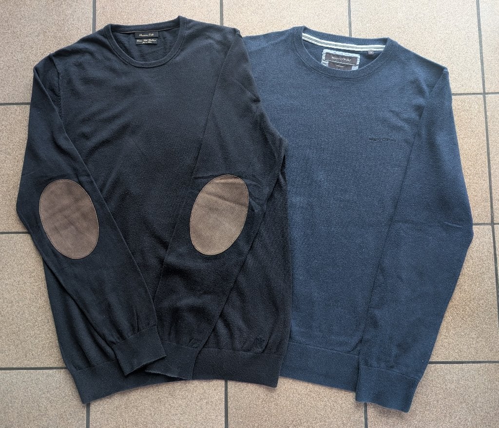 2 blauwe tuien: Marc O'Polo, Massimo Dutti, Enlèvement ou Envoi, Massimo Dutti MarcO'Polo, Porté, Bleu