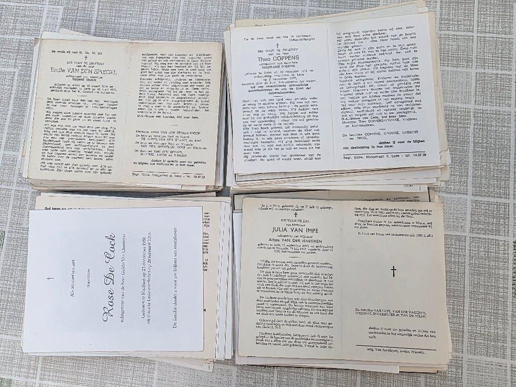 Doodsprentjes Lede en deelgemeenten, Verzamelen, Bidprentjes en Rouwkaarten, Ophalen of Verzenden, Bidprentje