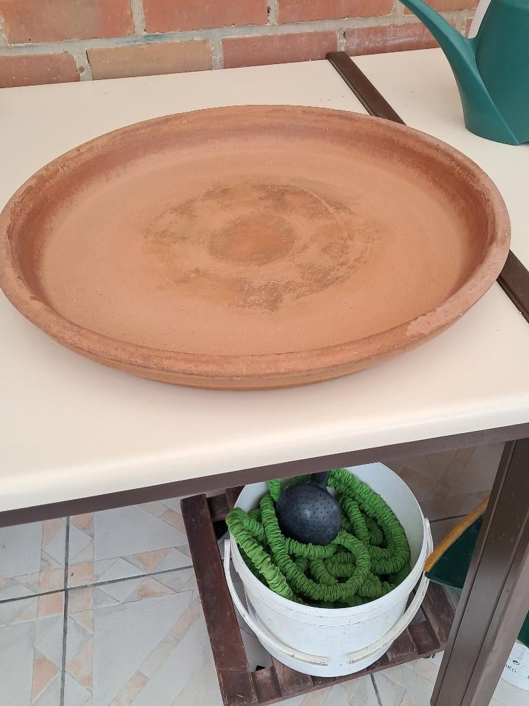 Schaal groot voor bloempot enz., Tuin en Terras, Ophalen, Gebruikt, 40 cm of meer, Rond
