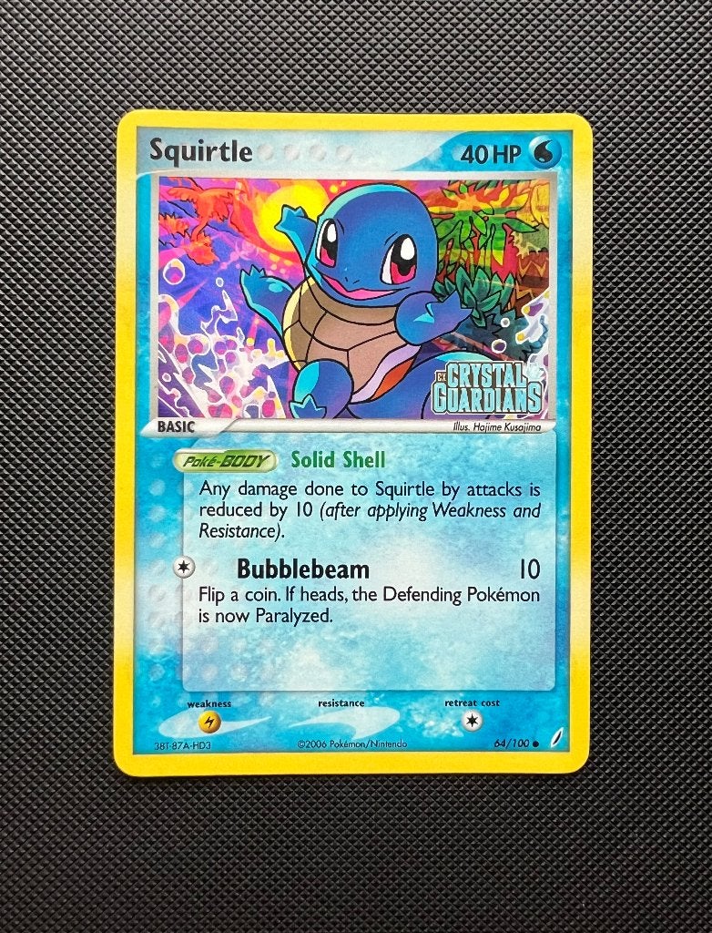 Squirtle Crystal Guardians Pokemon Kaart, Enlèvement, Comme neuf, Cartes en vrac