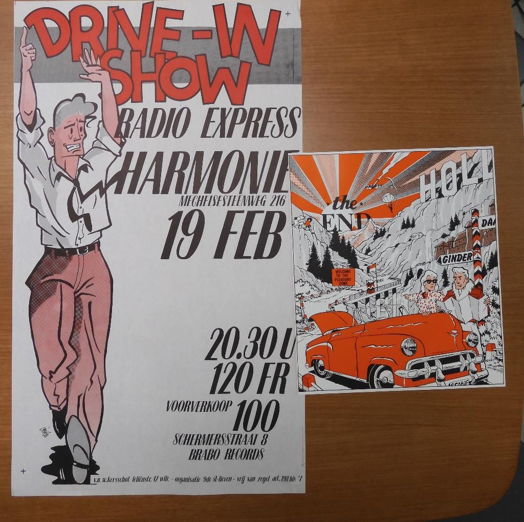 2 affiches - Gert Fransen - jaren 80, Rechthoekig Staand, Ophalen of Verzenden, Zo goed als nieuw, A1 t/m A3