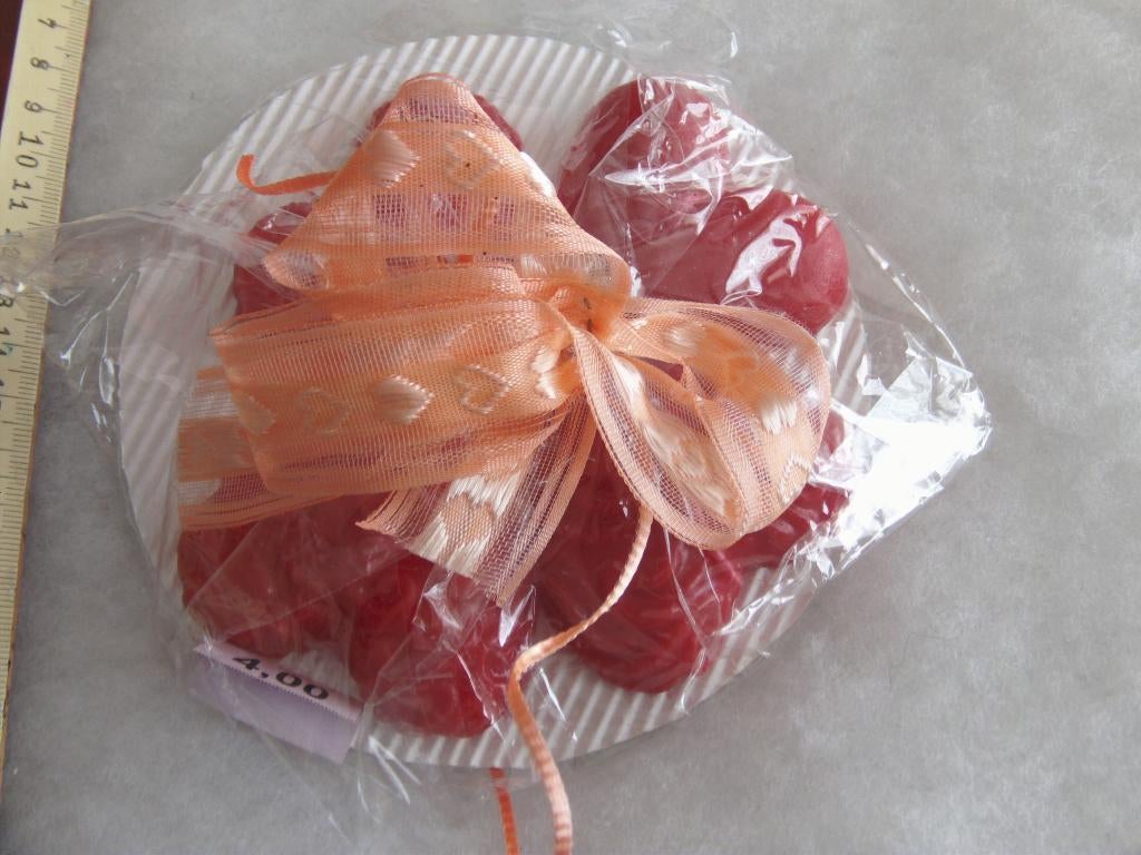 1 setje kado 4 hartjes kaars valentijn liefde geschenk mama, Ophalen of Verzenden, Nieuw, Kaars