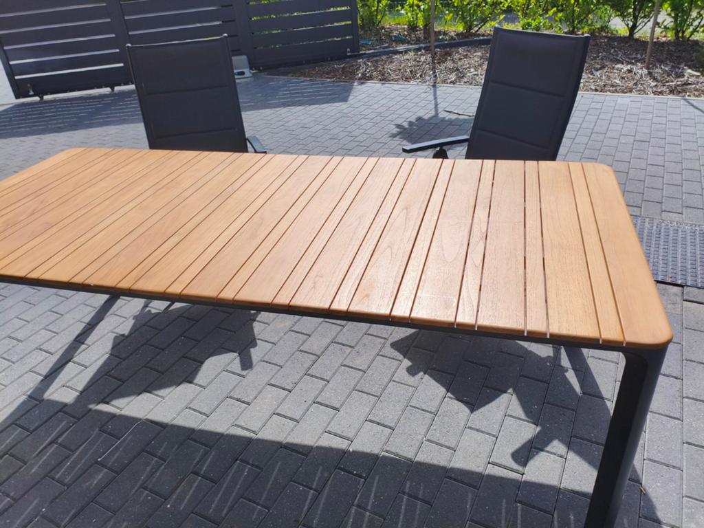 Lorenzo Tuintafel - Aluminium - Teakhout, Tuin en Terras, Tuintafels, Aluminium