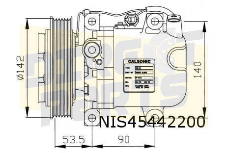 Nissan Primera / Almera (2.0GT SR20DE 110Kw.) compressor AC, -, -, Opel, Nieuw