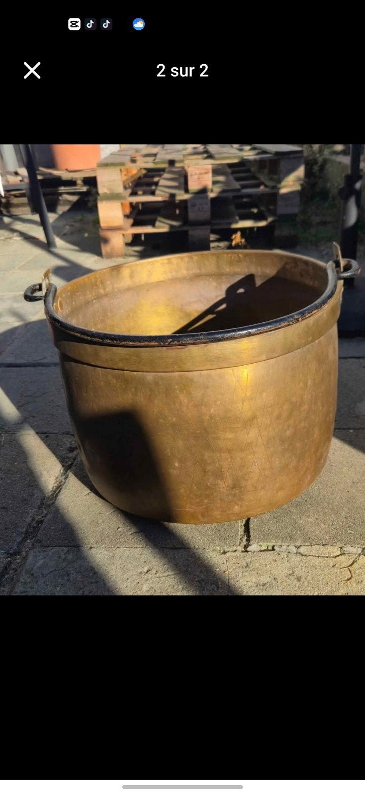 Chaudron cuivre laiton, Jardin & Terrasse, Accessoires de piscine