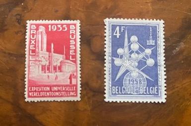 postzegel expo 1935 en 1958, Sans timbre, Autre, Enlèvement ou Envoi, Non oblitéré