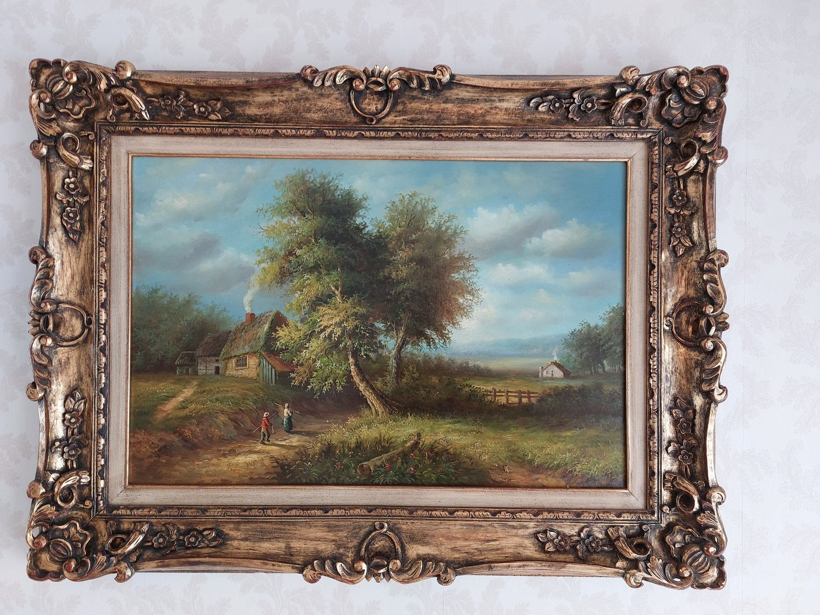 Schilderij afmeting kader 116x89x6cn, Antiek en Kunst, Ophalen