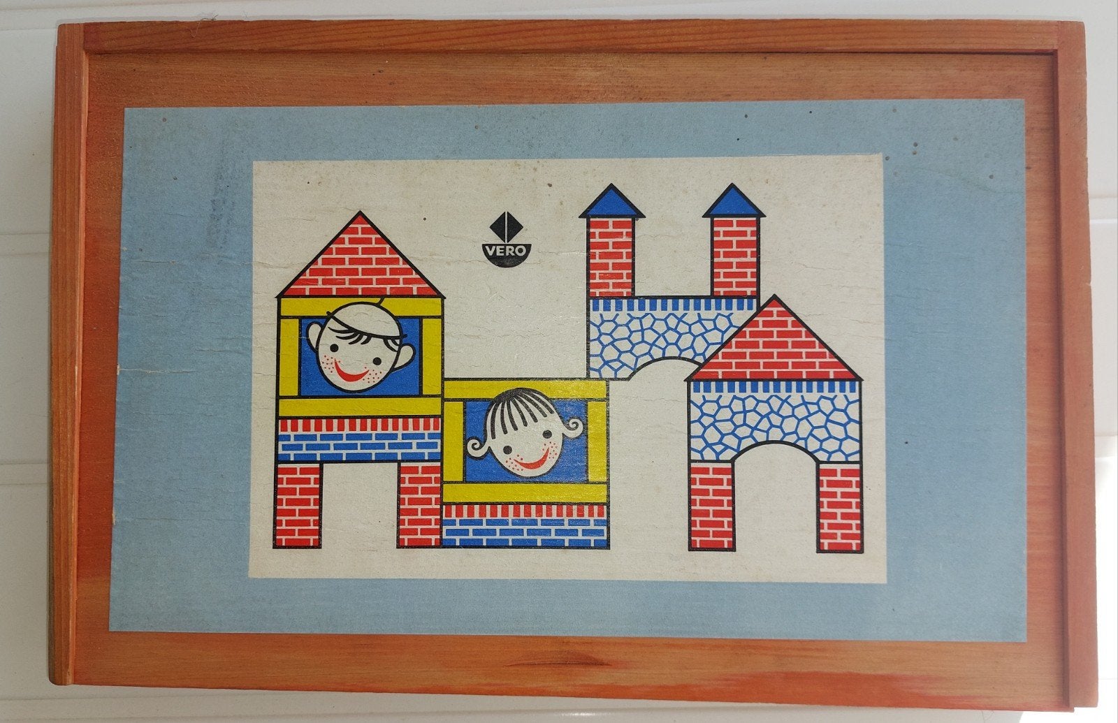 Jeux de Construction en Bois +/- 1960 complet et nickel, Enfants & Bébés, Enlèvement, Comme neuf, Autres types