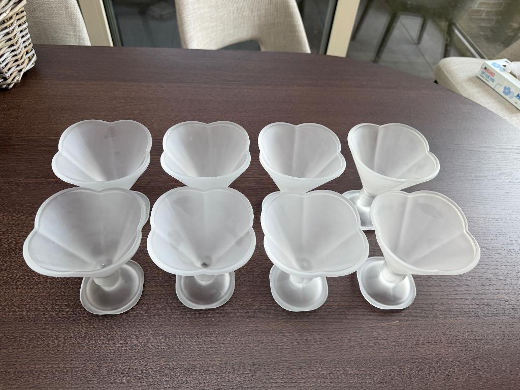 Coupes opaline glas, Ophalen of Verzenden, Gebruikt, Glas