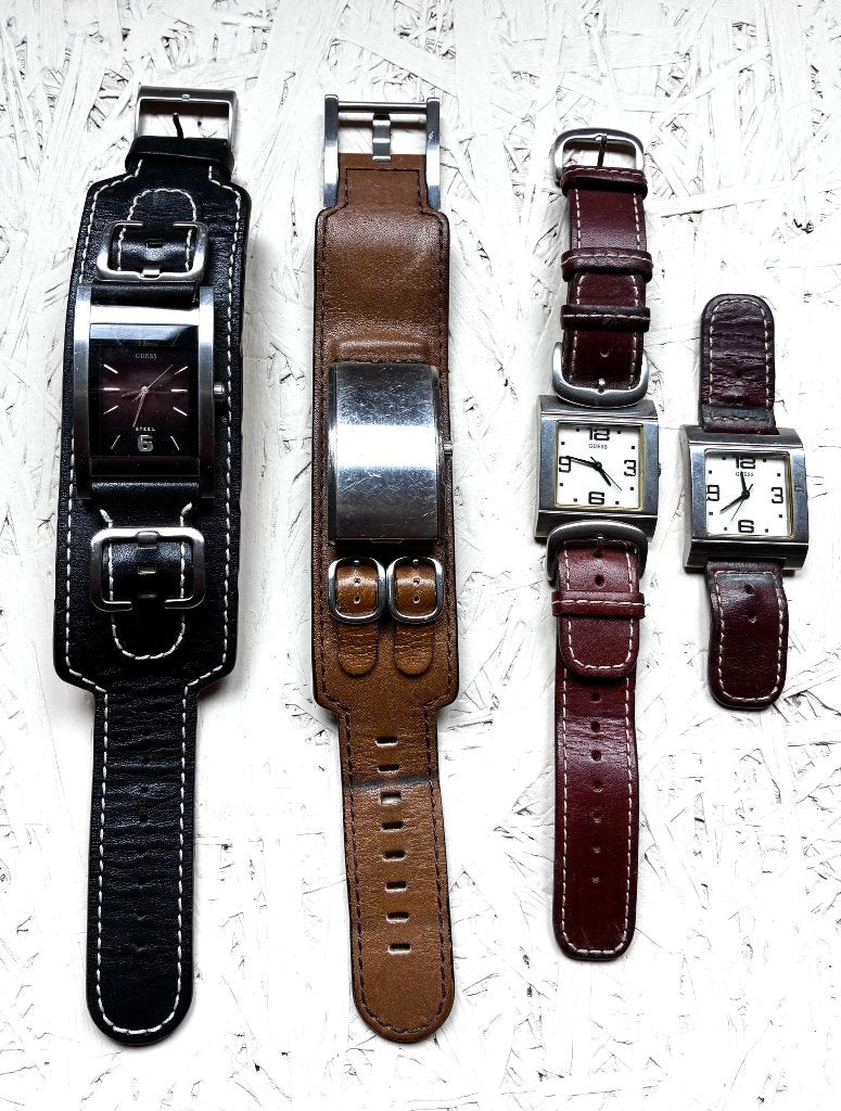 3 Guess horloges, Bijoux, Sacs & Beauté, Montre-bracelet, Guess, Cuir, Enlèvement