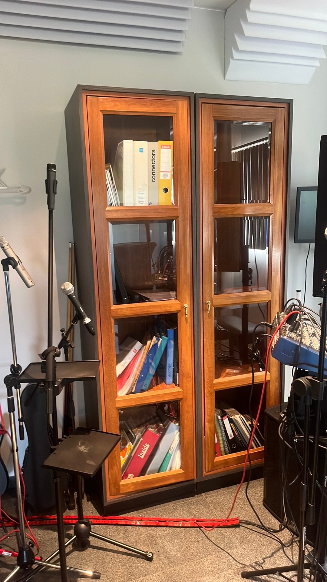 Boekenkast 200x50x110 geslepen glas, Ophalen, Zo goed als nieuw, Glas