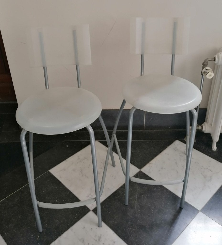 Barkrukken - Barstoelen, Huis en Inrichting, Barkrukken, 2 krukken, Ophalen, Zo goed als nieuw, Kunststof