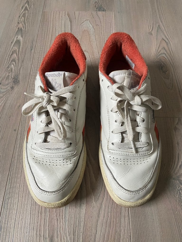 Reebok sneakers (wit + oranje), Kleding | Heren, Ophalen, Overige kleuren, Reebok, Sneakers