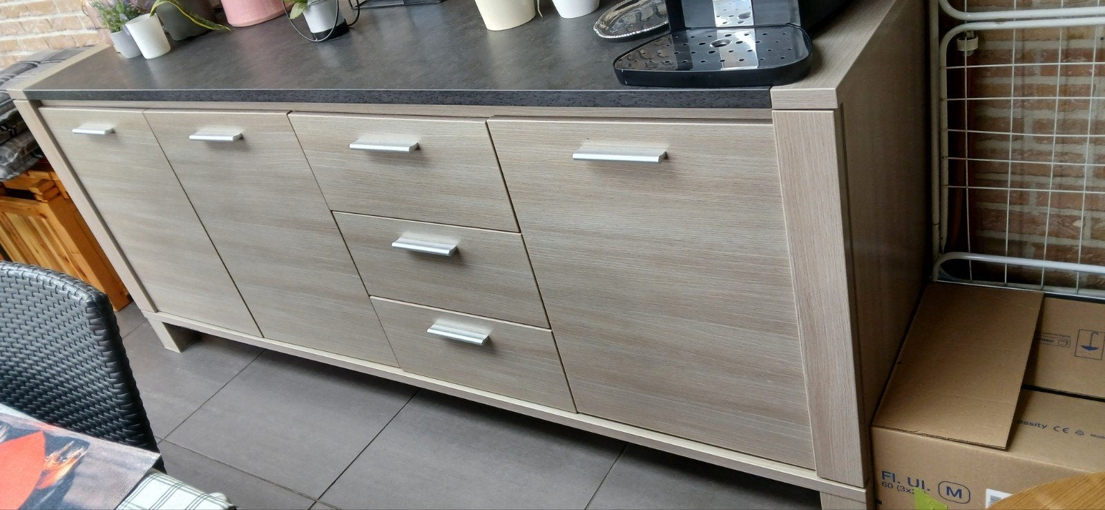 dressoir, Ophalen, Gebruikt, 200 cm of meer, Met lade(s)