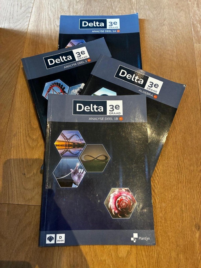 Wiskundeboeken Delta 3e graad doorstroom (5e middelbaar 6u), Livres, Livres scolaires, Plantyn, Enlèvement, Utilisé, Secondaire