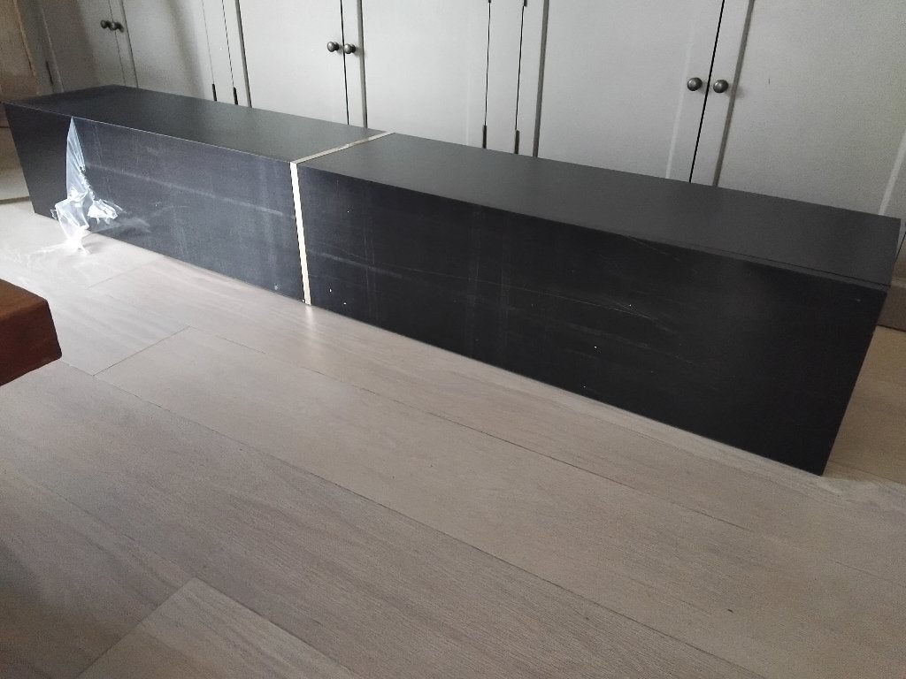 TV meubel wandmodel zwart 200 cm nieuw in doos!, Ophalen, Nieuw