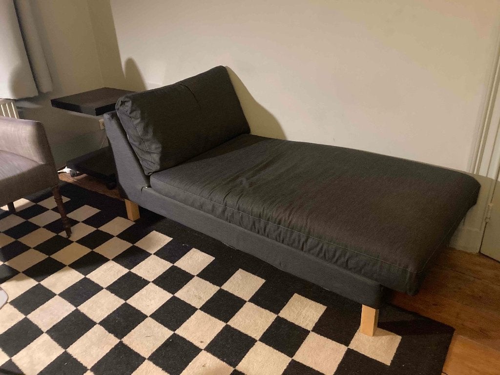 canapé méridienne Ikea KARLSTAD anthracite, Enlèvement, Utilisé