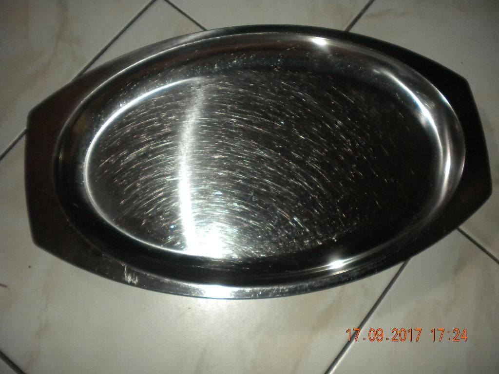 Inox schotel (1x), Huis en Inrichting, Woonaccessoires | Dienbladen, Ophalen