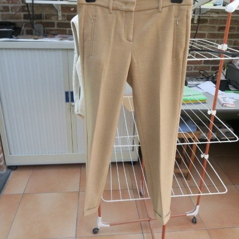 Broek lichtbruin hoge taille Seductive mt 36, Kleding | Dames, Broeken en Pantalons, Seductive, Bruin, Ophalen of Verzenden, Zo goed als nieuw