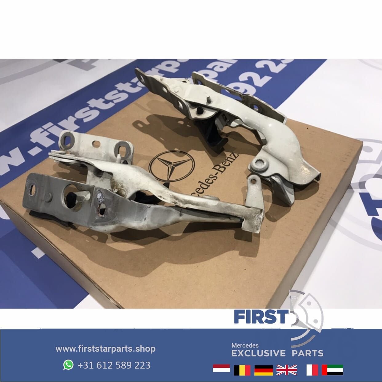 W176 MOTORKAP SCHARNIER SET Mercedes A KLASSE 2012-2018 L/R, Gebruikt, -, Ophalen of Verzenden, -