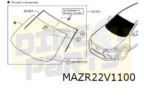 Mazda CX-3 (4/15-2/22) voorruit (Groen/VIN-venster/Geluidwer, -, -, Nieuw, Ophalen of Verzenden