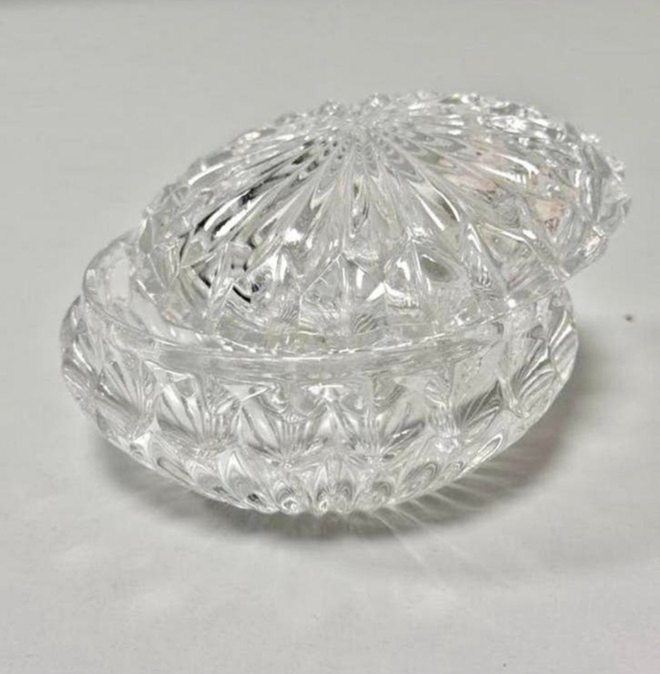 Boîte à savon Bonbon Vintage Crystal Jewelry avec couvercle, Enlèvement ou Envoi