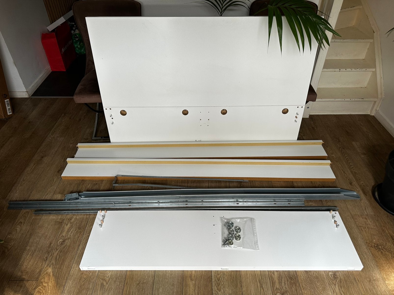 Lit IKEA MALM blanc 140x200 + sommier – 80, Enlèvement, Comme neuf