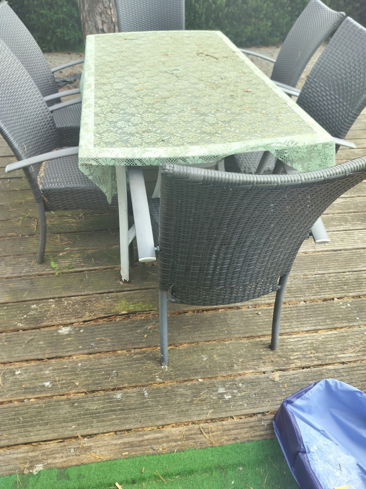 Set de jardin avec 6 chaises, Jardin & Terrasse, Ensembles de jardin, Chaise, Comme neuf, Synthétique, Enlèvement